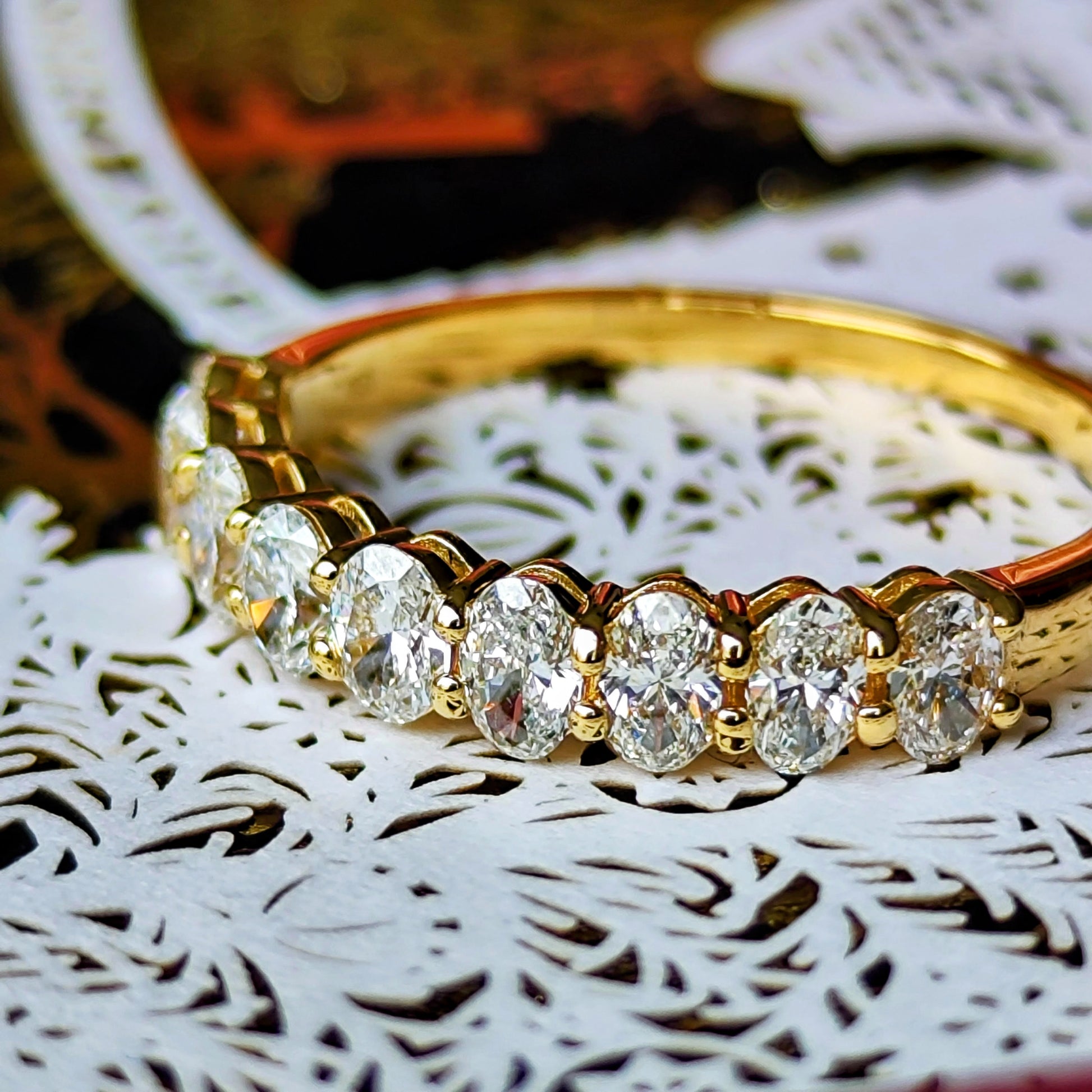 天然ダイヤモンド オーバルカット 0.83ct 18金リング
