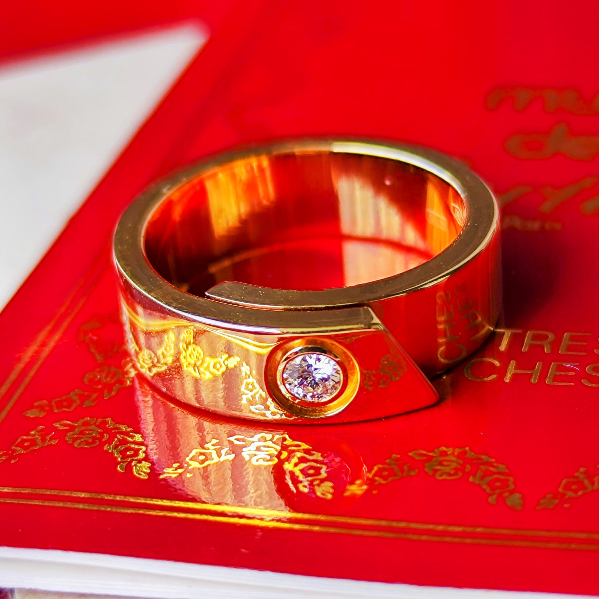【Cartier 廃盤】カルティエ アニバーサリーリング ダイヤモンド 18金YG 50