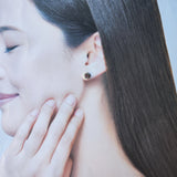 天然パパラチアサファイア 天然ダイヤモンド ピアス