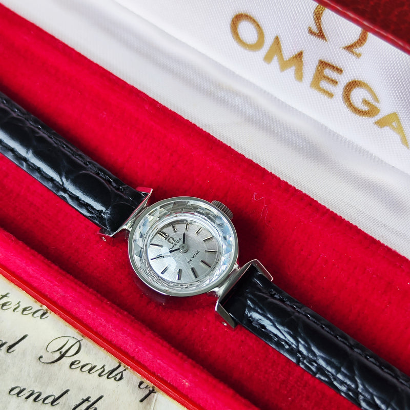 【OH済み】OMEGA オメガ DE VILLE デビル 手巻き腕時計 カットガラス