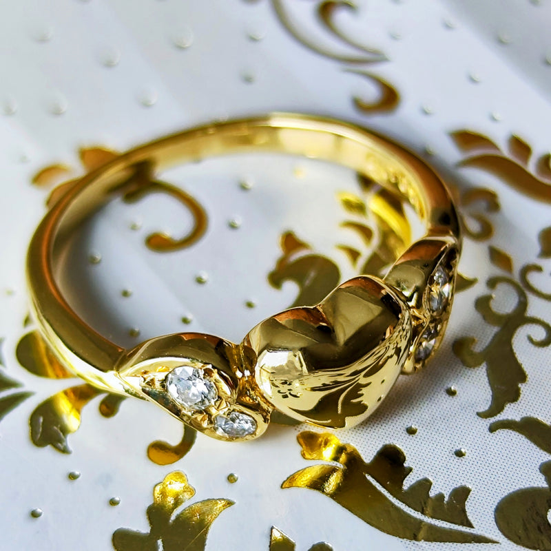 MIKIMOTO ミキモト ハートモチーフ ダイヤモンドリング