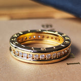 BVLGARI ブルガリB-ZERO1 ビーゼロワン フルダイヤ リング 18金YG 9号