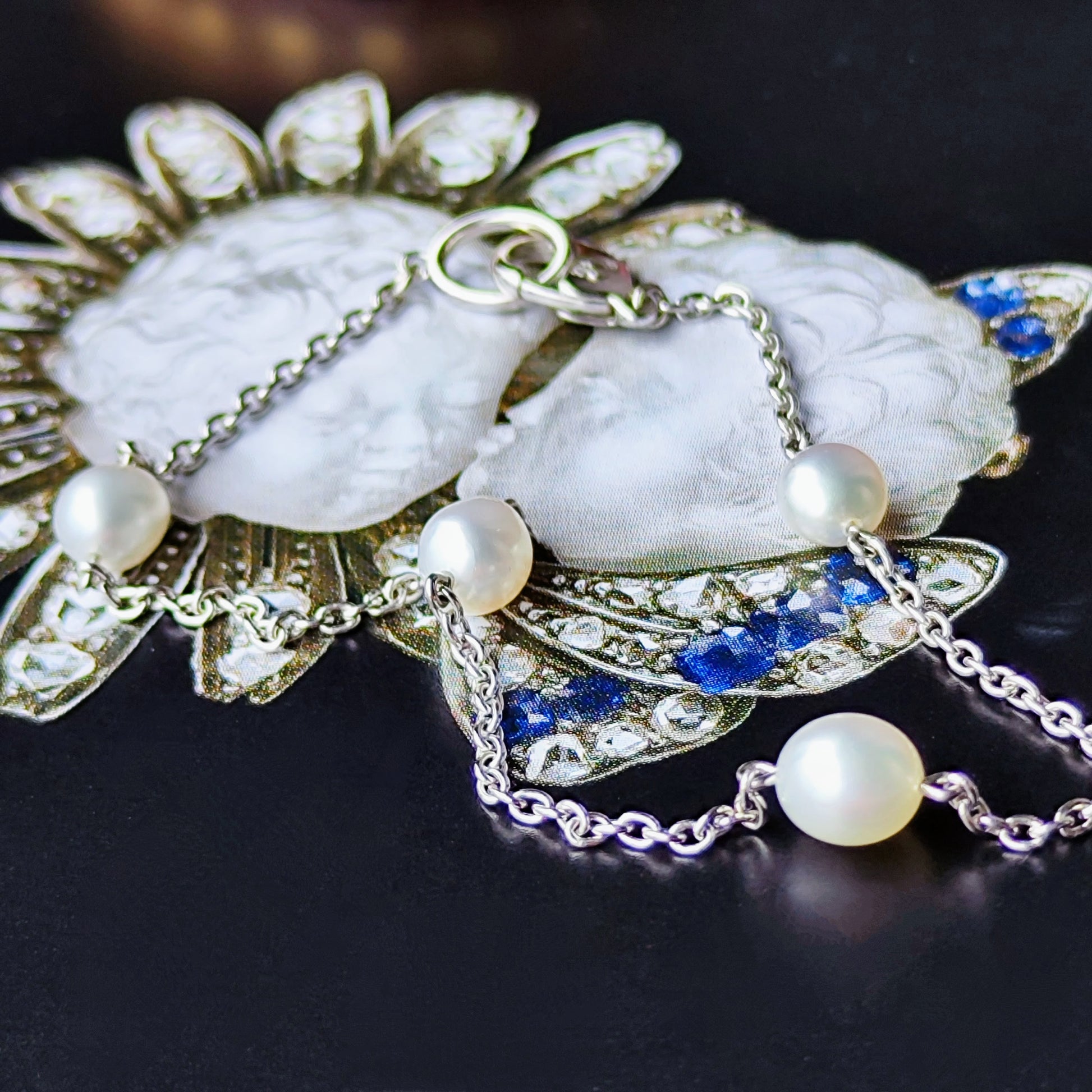 MIKIMOTO ミキモト  白蝶真珠 ブレスレット 18金WG