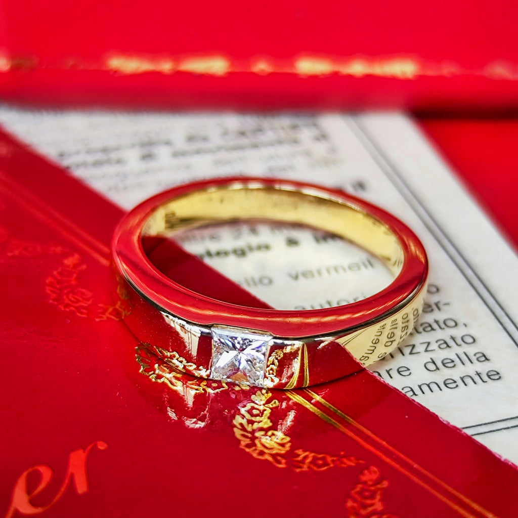 Cartier カルティエ タンクリング ダイヤモンド 18金YG 51