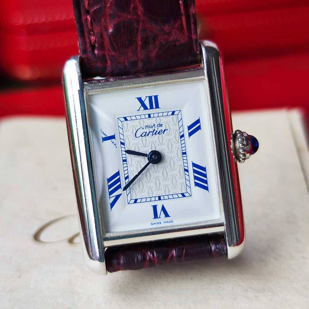 Cartier カルティエ マストタンク シルバー 飛びローマン クォーツ腕時計