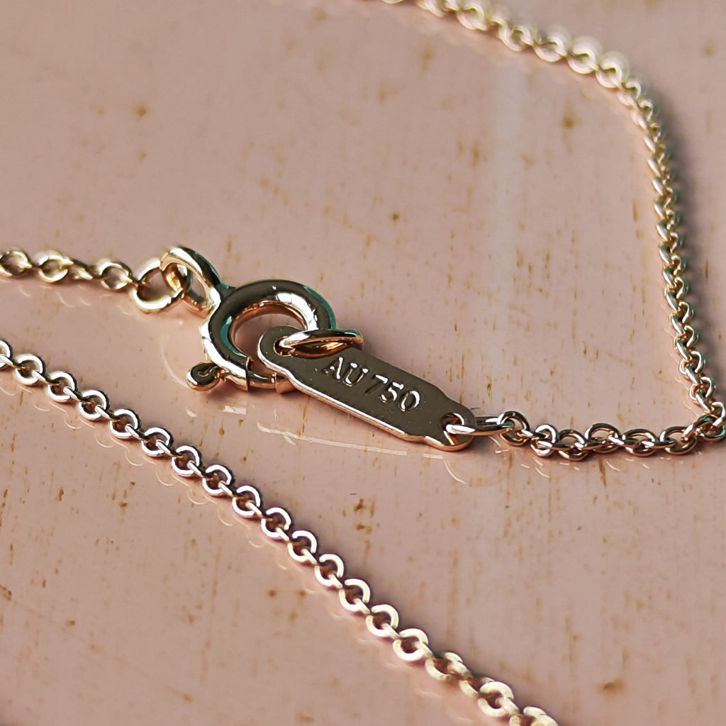 TIFFANY &Co ティファニー オーバルキーネックレス 18金PG