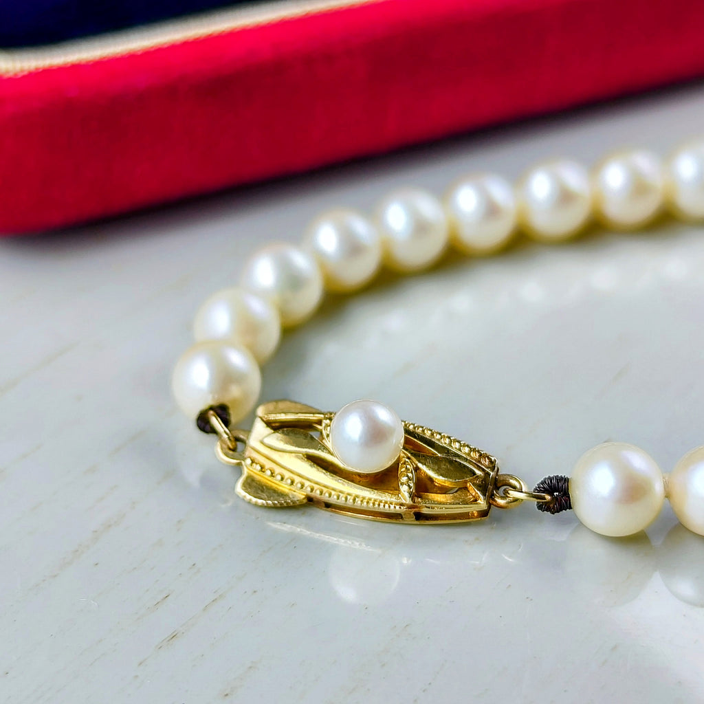 【貴重】MIKIMOTO ミキモト グラデーションネックレス 14金 御木本真珠店 オールドミキモト