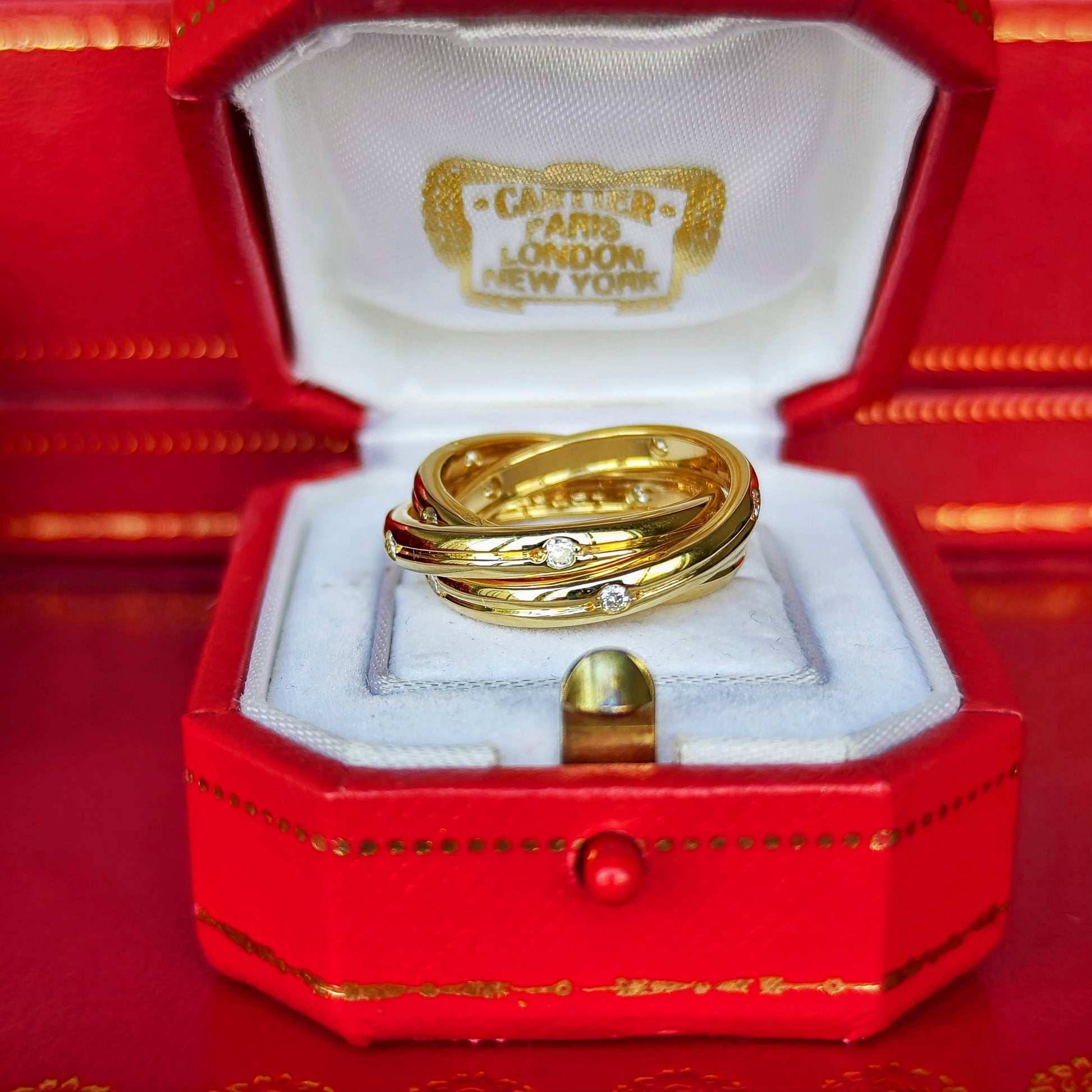 Cartier カルティエ トリニティコンステレーション ダイヤモンドリング 18金YG 49