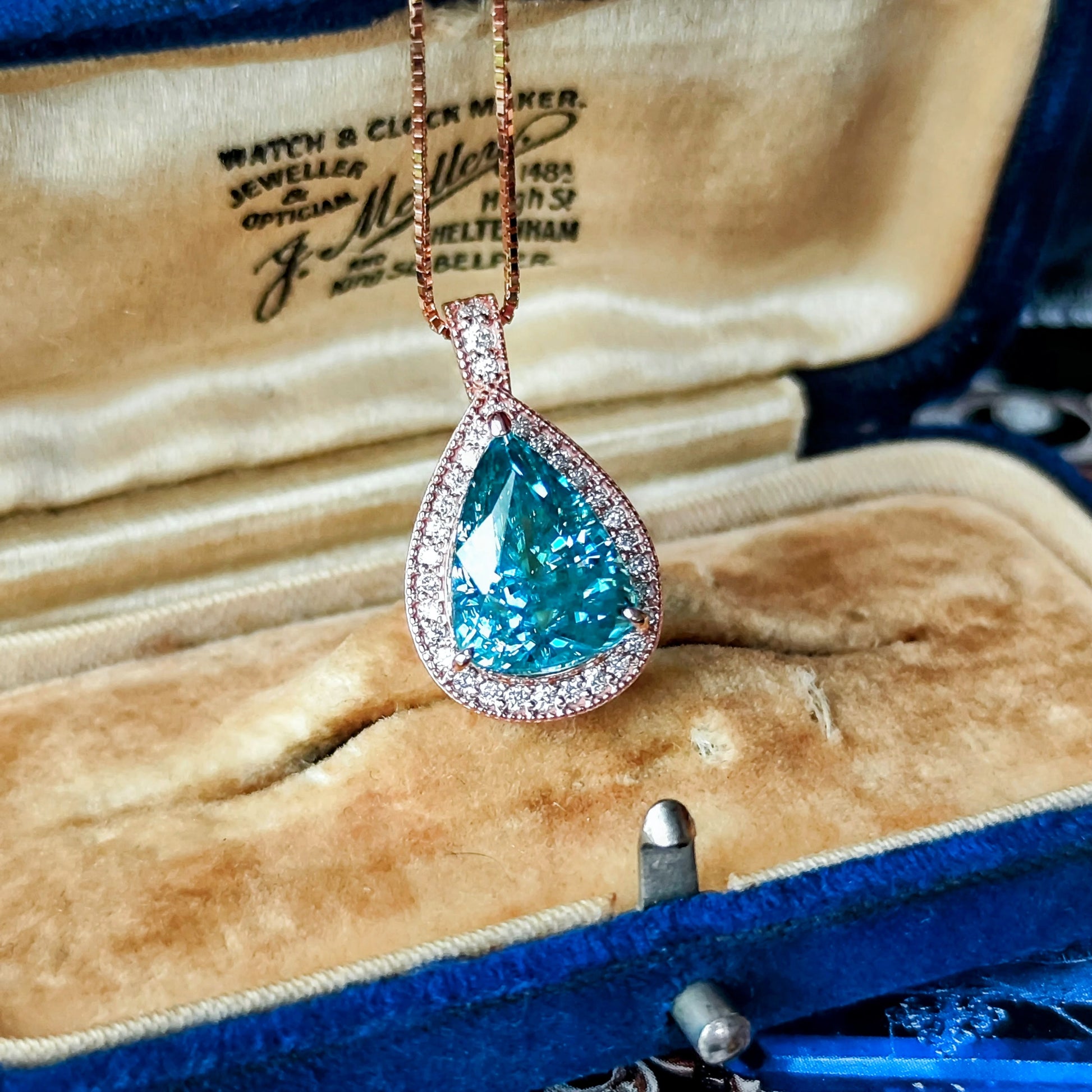 【大粒 7.58ct】天然ジルコン 天然ダイヤモンド ネックレス 18金PG