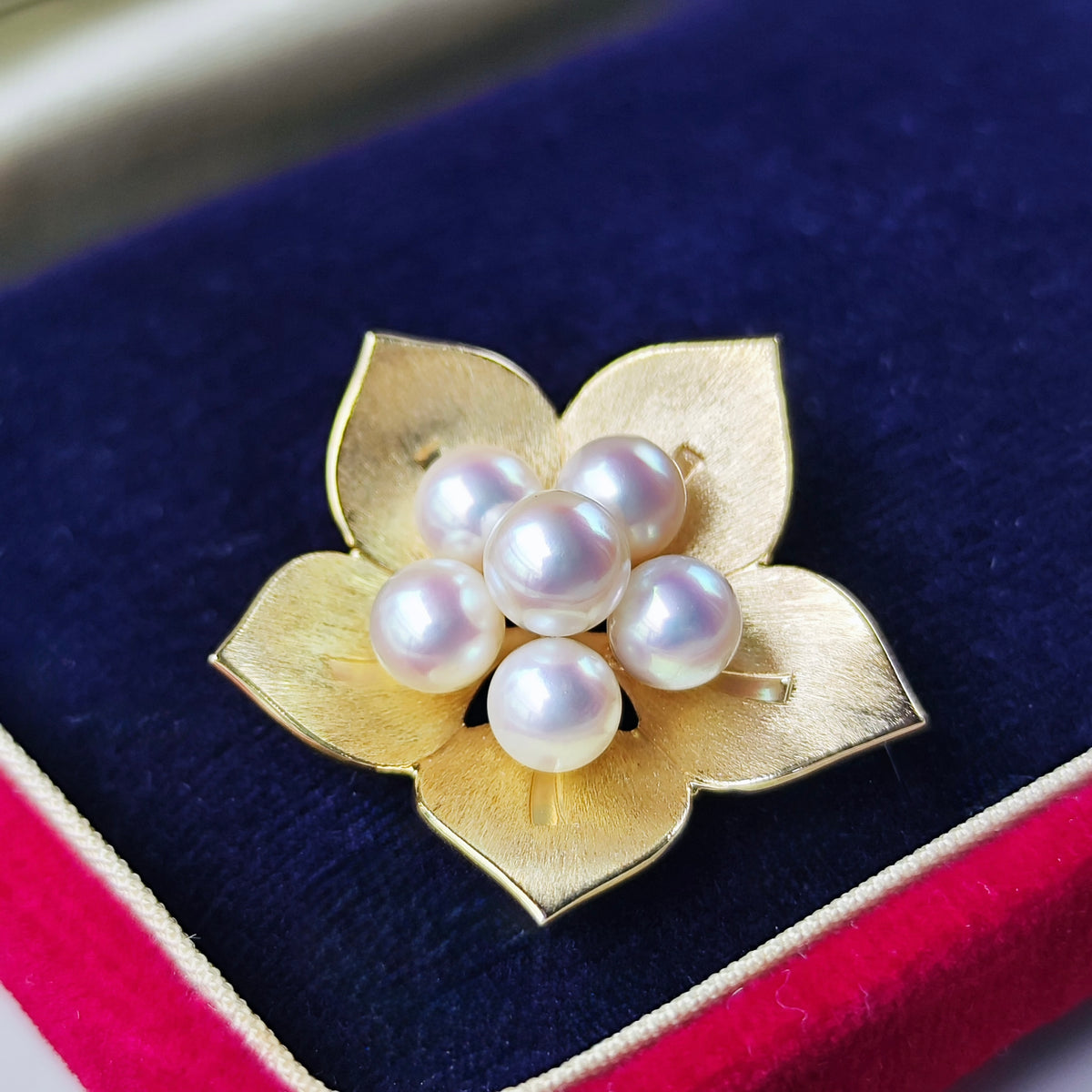 [Vintage MIKIMOTO] MIKIMOTO Akoya Pearl 14K Gold Brooch / Pendant Top ③