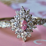 【ピンクダイヤ】FANCY INTENSE PURPLISH PINK プラチナリング