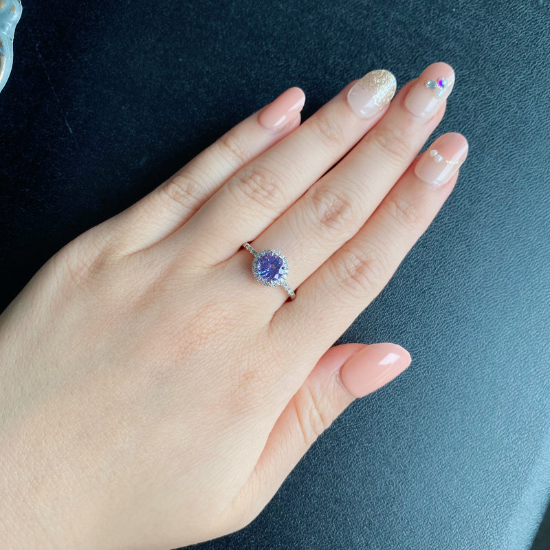 天然タンザナイト 天然ダイヤモンド リング