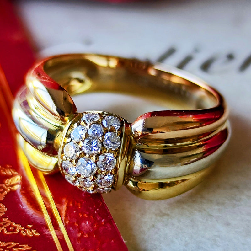 【Vintage Cartier】カルティエ LIVIA
リヴィア スリーカラー ダイヤモンドリング 11号