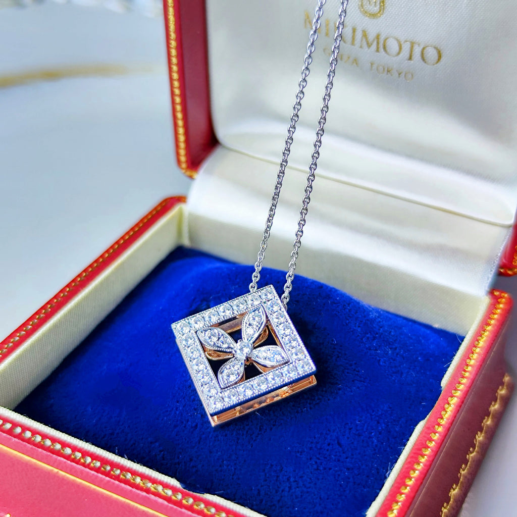 MIKIMOTO ミキモト ダイヤモンド リバーシブル ネックレス