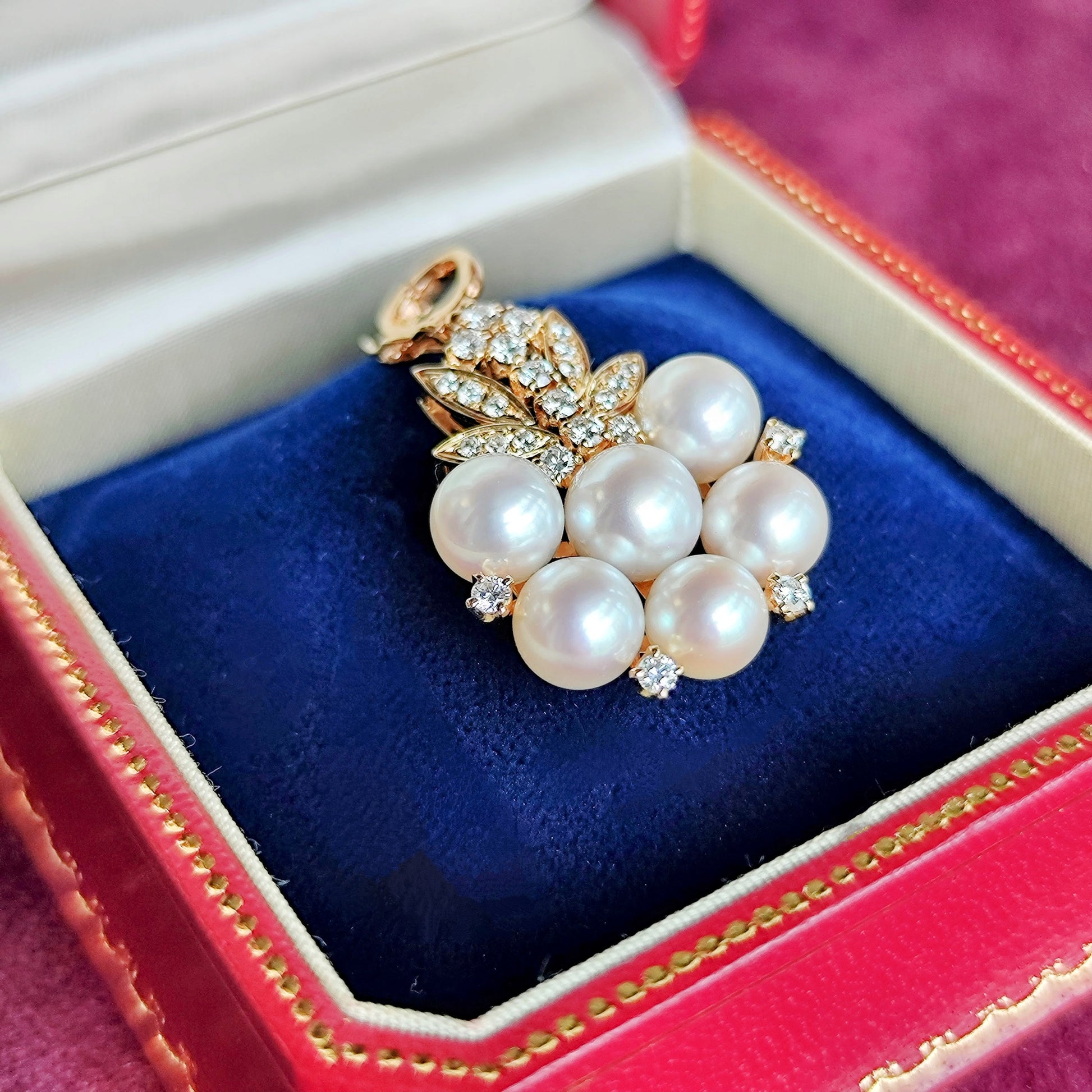 MIKIMOTO ミキモト あこや真珠 ダイヤモンド ペンダントトップ