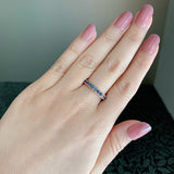 天然アレキサンドライト ダイヤカット ハーフエタニティリング 18金PG