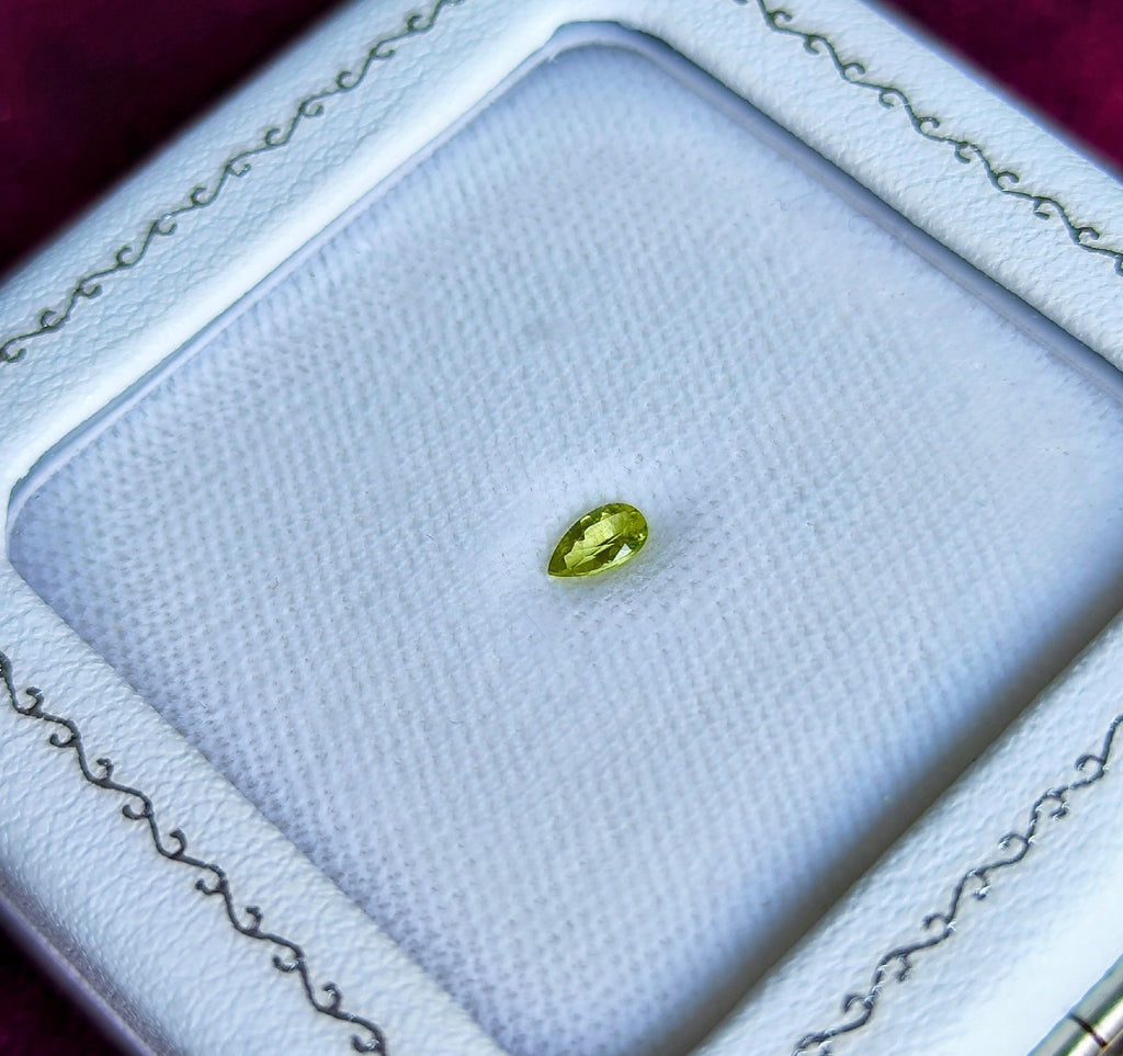 【隕石 宇宙からの宝石】ルース パラサイトペリドット 0.158ct 鑑別書付き