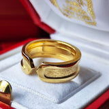 Cartier カルティエ 2C（デューブル・シー）リング 18金YG 10号