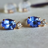 【ピアス】天然タンザナイト 天然ダイヤモンド 新品ピアス