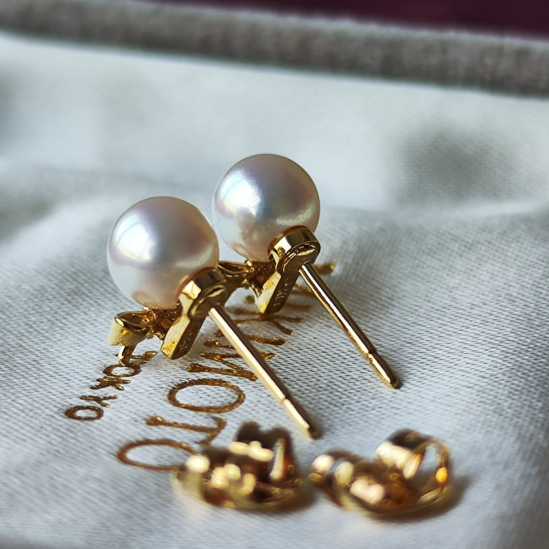 MIKIMOTO ミキモト あこや真珠 リボンモチーフ ピアス – Mico宝飾店