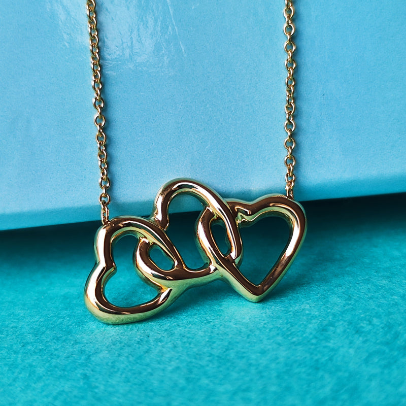 TIFFANY &Co ティファニー トリプルハートネックレス 18金YG