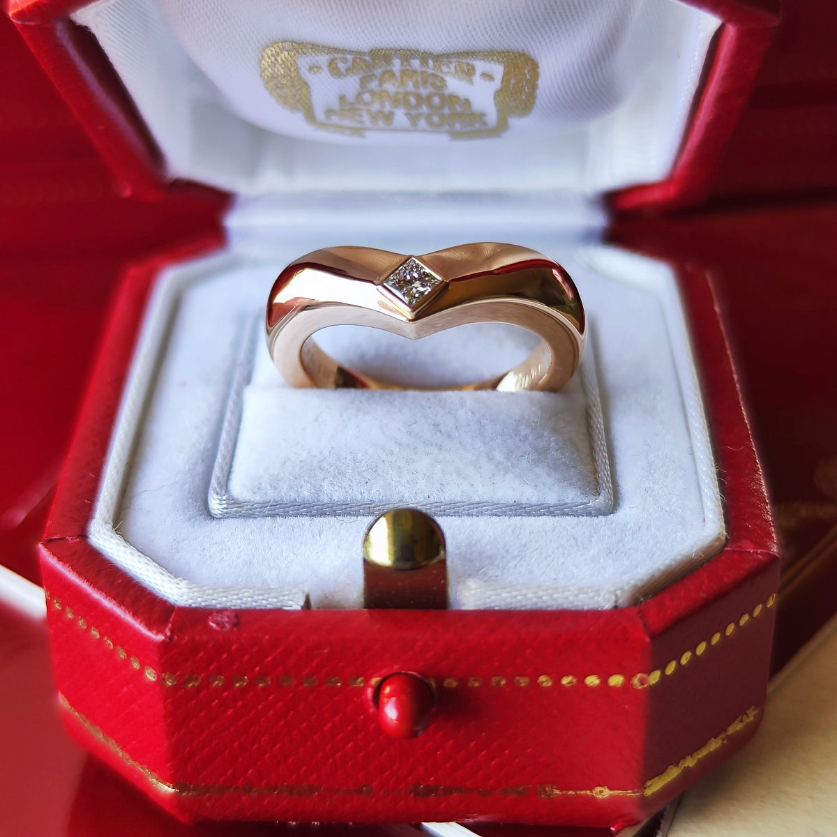 Cartier カルティエ トリアンドル ダイヤモンド 18金PG 52