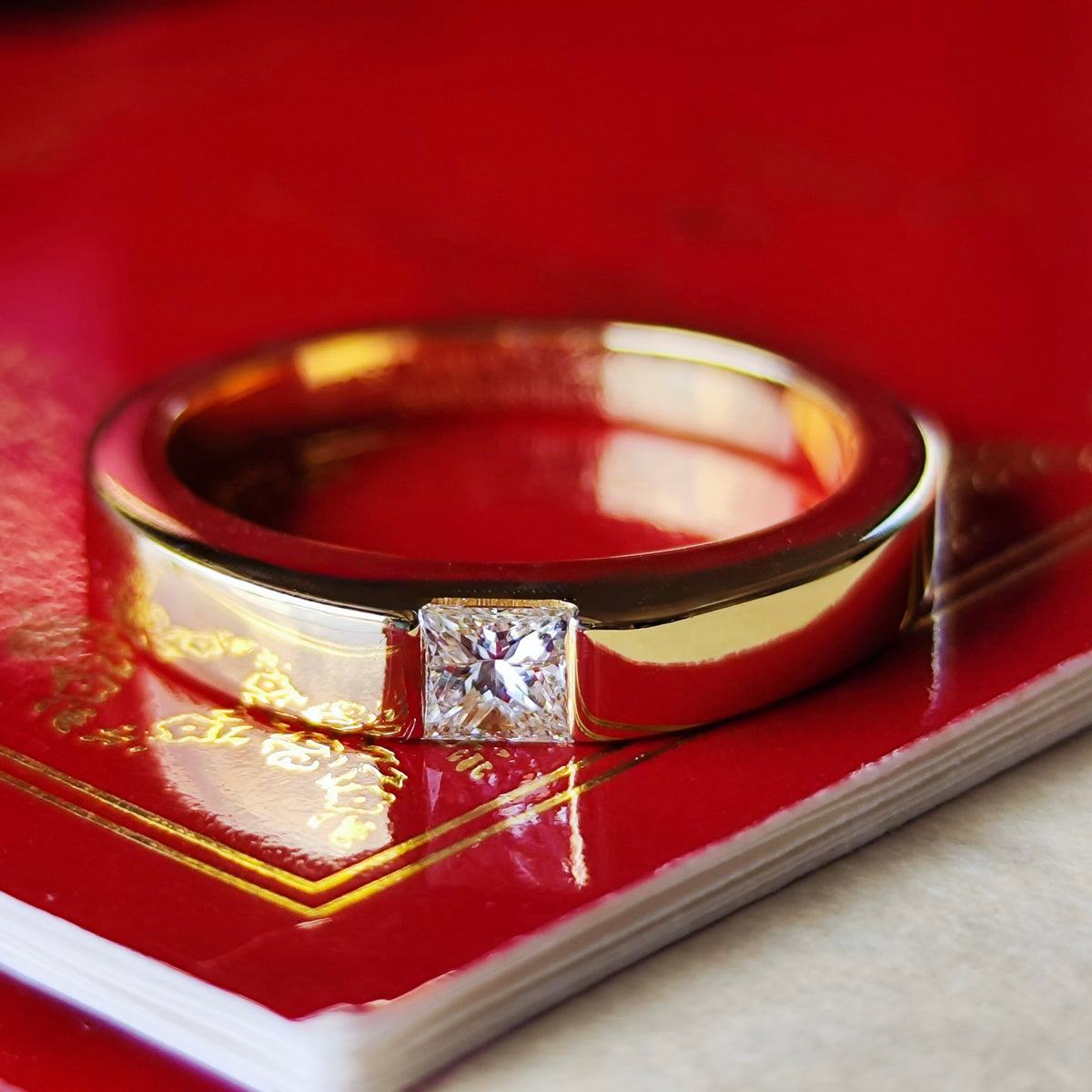 Cartier カルティエ タンクリング ダイヤモンド 18金YG 55