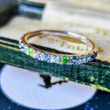 【マルチカラーリング】天然石 プラチナリング