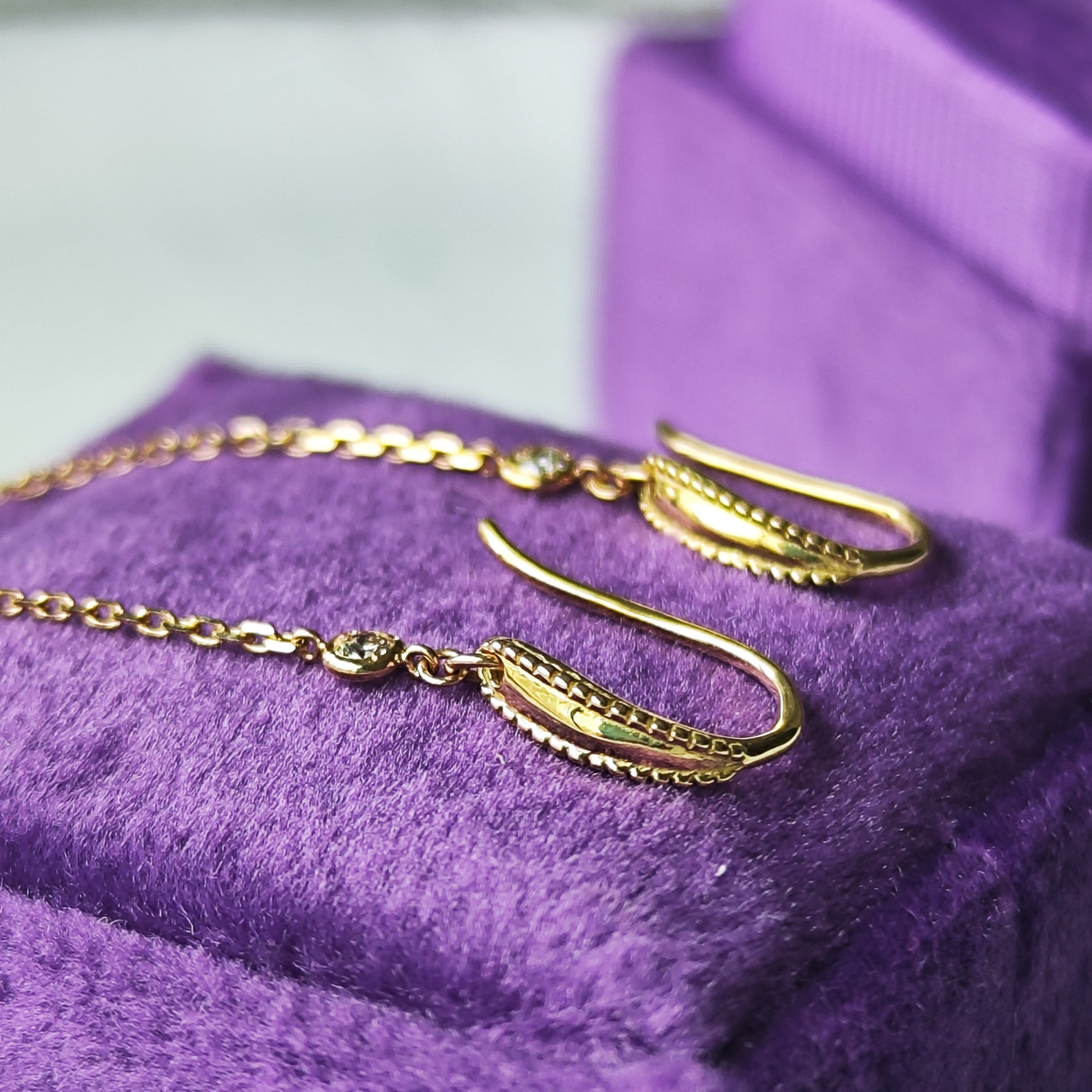 【限定品】紫陽花パール 天然ダイヤモンド ピアス