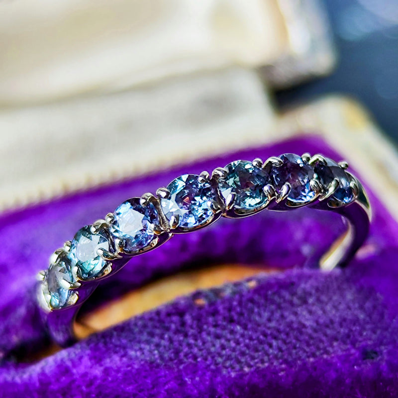 【アトリエオープン記念】天然アレキサンドライト 0.72ct 一文字リング