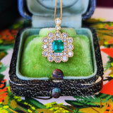 天然エメラルド 天然ダイヤモンド ネックレス