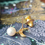 MIKIMOTO ミキモト あこや真珠 天然ダイヤモンド ブローチ