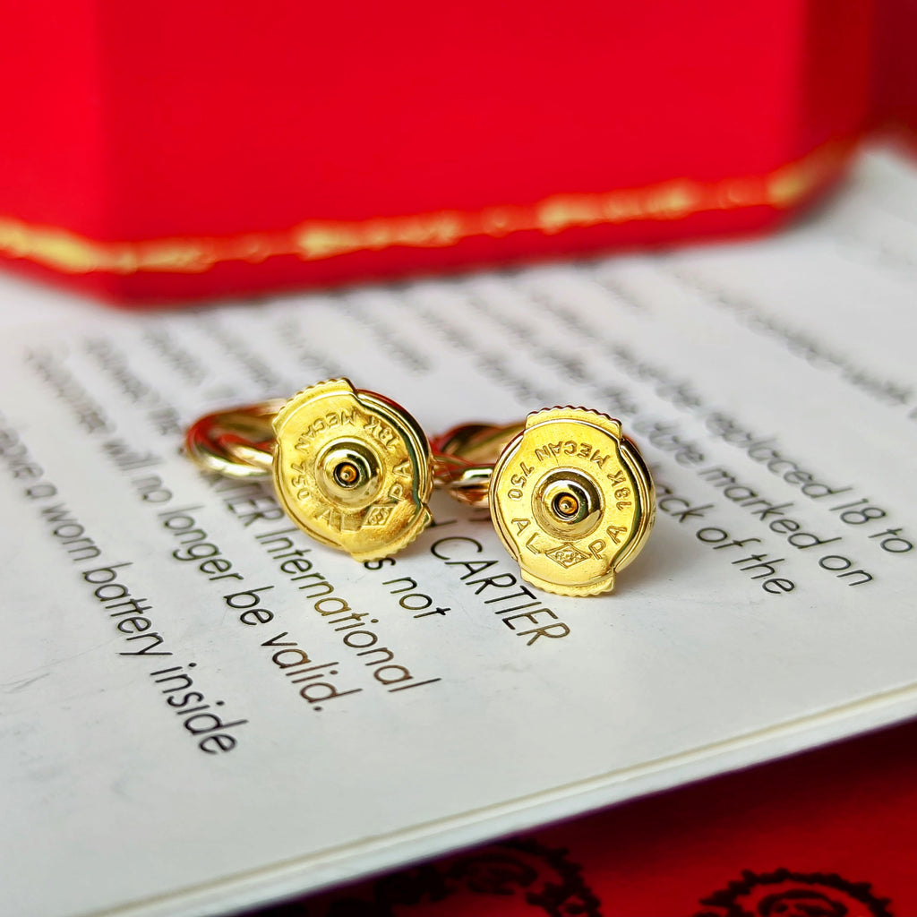 Cartier カルティエ トリニティピアス スリーカラー 18金