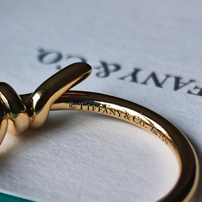 TIFFANY&Co ティファニー ノットリング 18金PG 12号