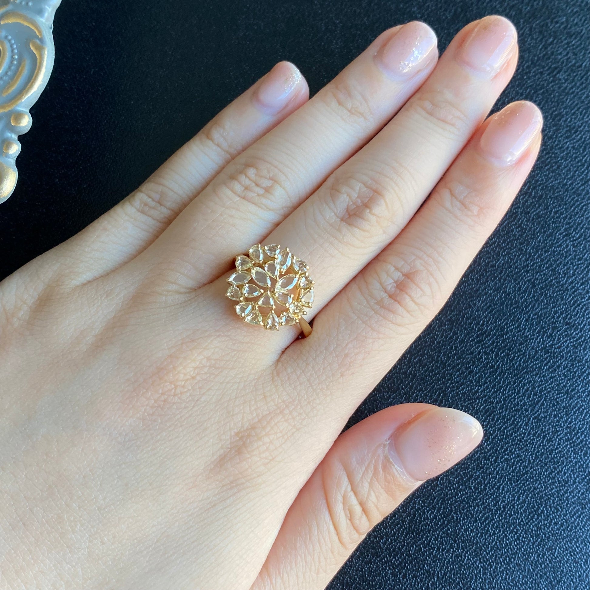 【お値下げ】ローズカット 天然ダイヤモンド 1.03ct リング