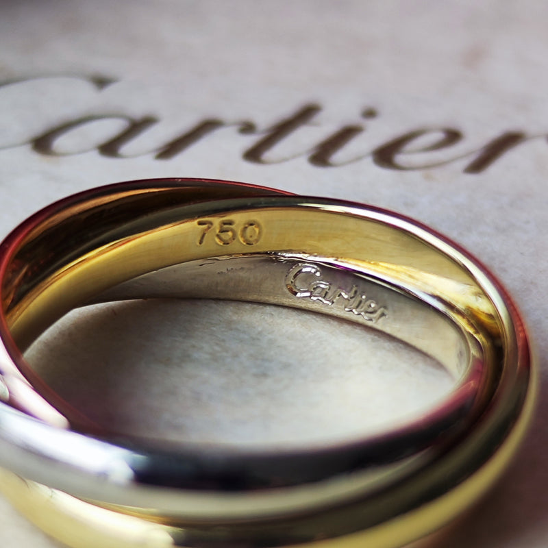 【Vintage Cartier 】カルティエ トリニティリング ルビー 18金