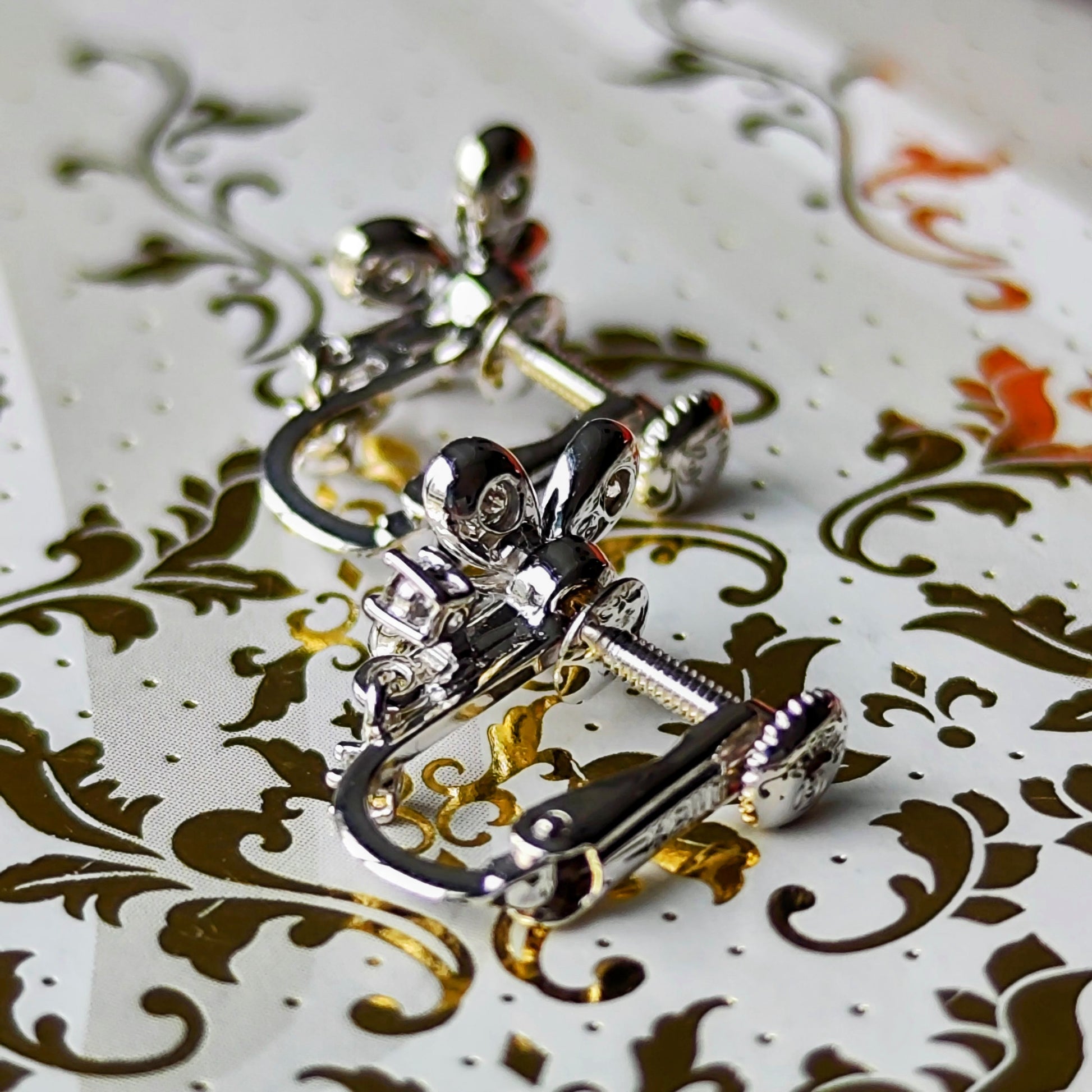 TASAKI 田崎真珠 天然ダイヤモンド イヤリング 18金WG