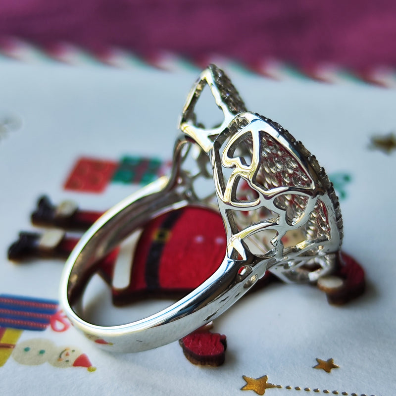 【全石 ハート&キューピッド】天然ダイヤモンド ハートモチーフ 1.90ct リング