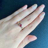 【Vintage Cartier 】カルティエ トリニティリング ルビー 18金