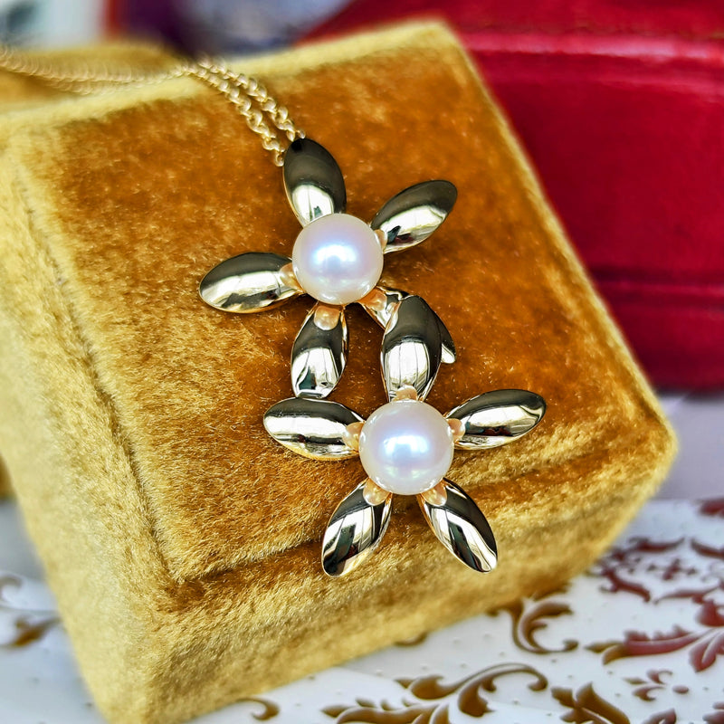 TASAKI 田崎真珠 あこや真珠 フラワー ペンダントトップ