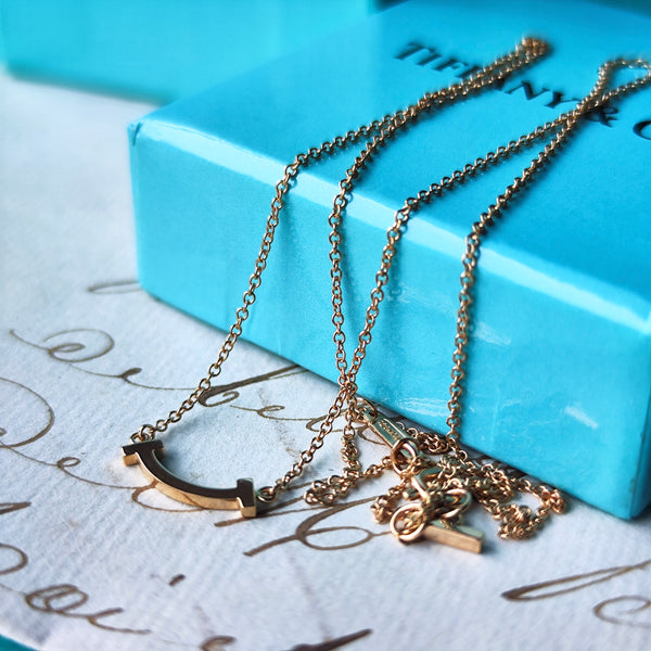 TIFFANY &Co ティファニー Tスマイル ミニ ネックレス 18金PG