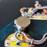 【OH済み 14金無垢時計】OMEGA オメガ 黒文字盤 ダイヤモンドベゼル カクテルウォッチ