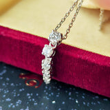 MIKIMOTO ミキモト ダイヤモンド グラデーションネックレス 18金WG