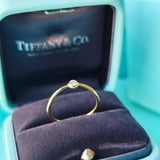 TIFFANY & CO. ティファニー シングルロウ 18金YG 8号 リング