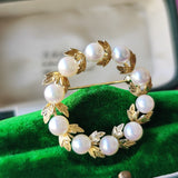 MIKIMOTO ミキモト リース型 ヴィンテージブローチ