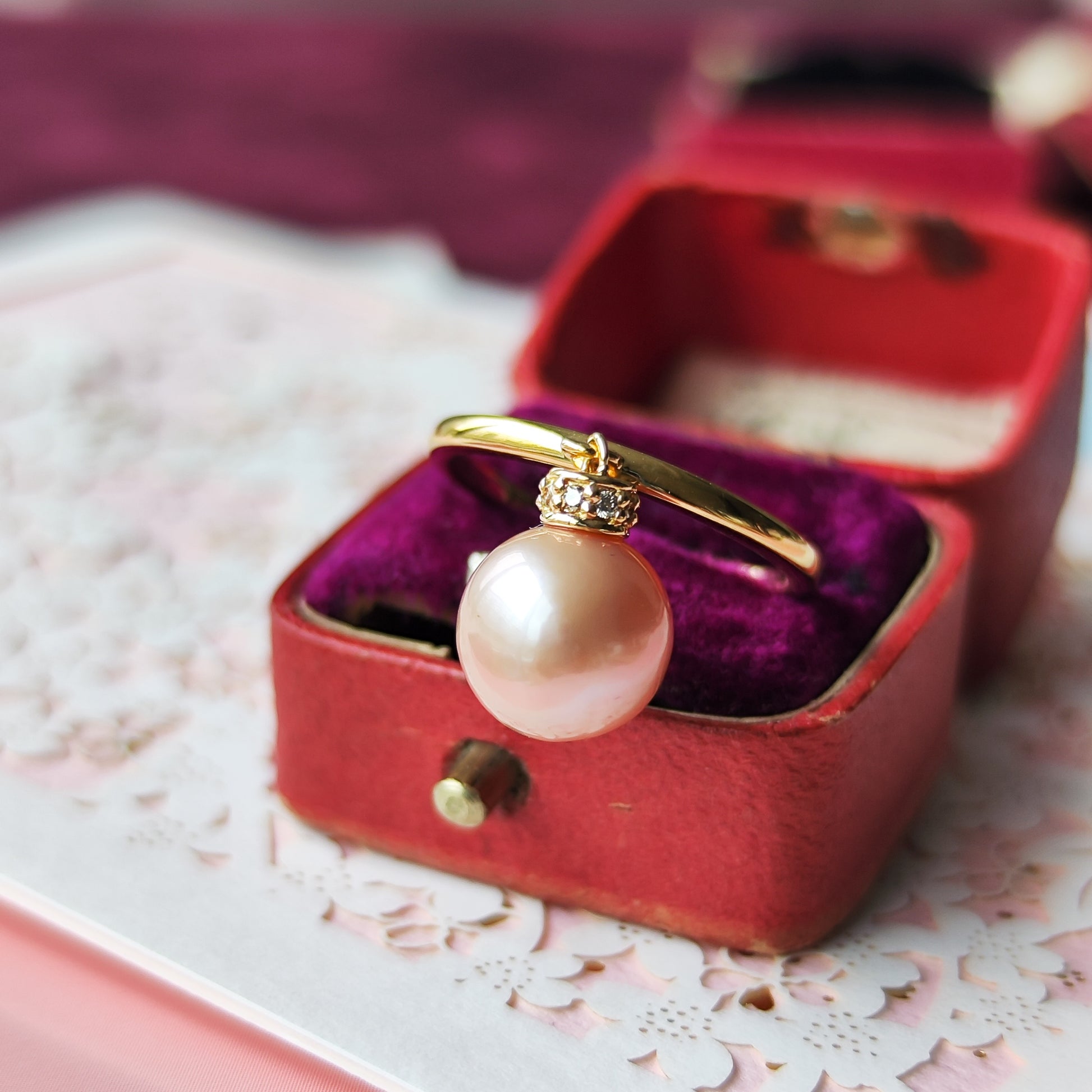 【さくらパール】花の宴 18金リング