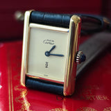 【OH済み】Cartier カルティエ マストタンク アイボリー文字盤 手巻き腕時計