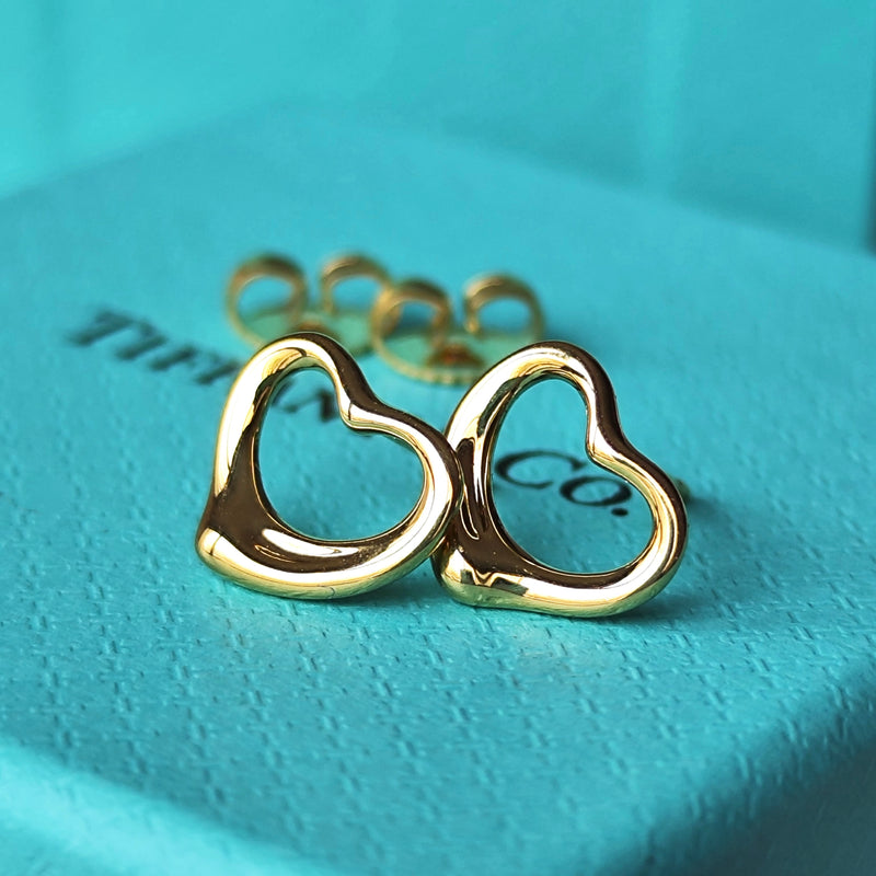 TIFFANY &Co ティファニー オープンハート ピアス 18金YG