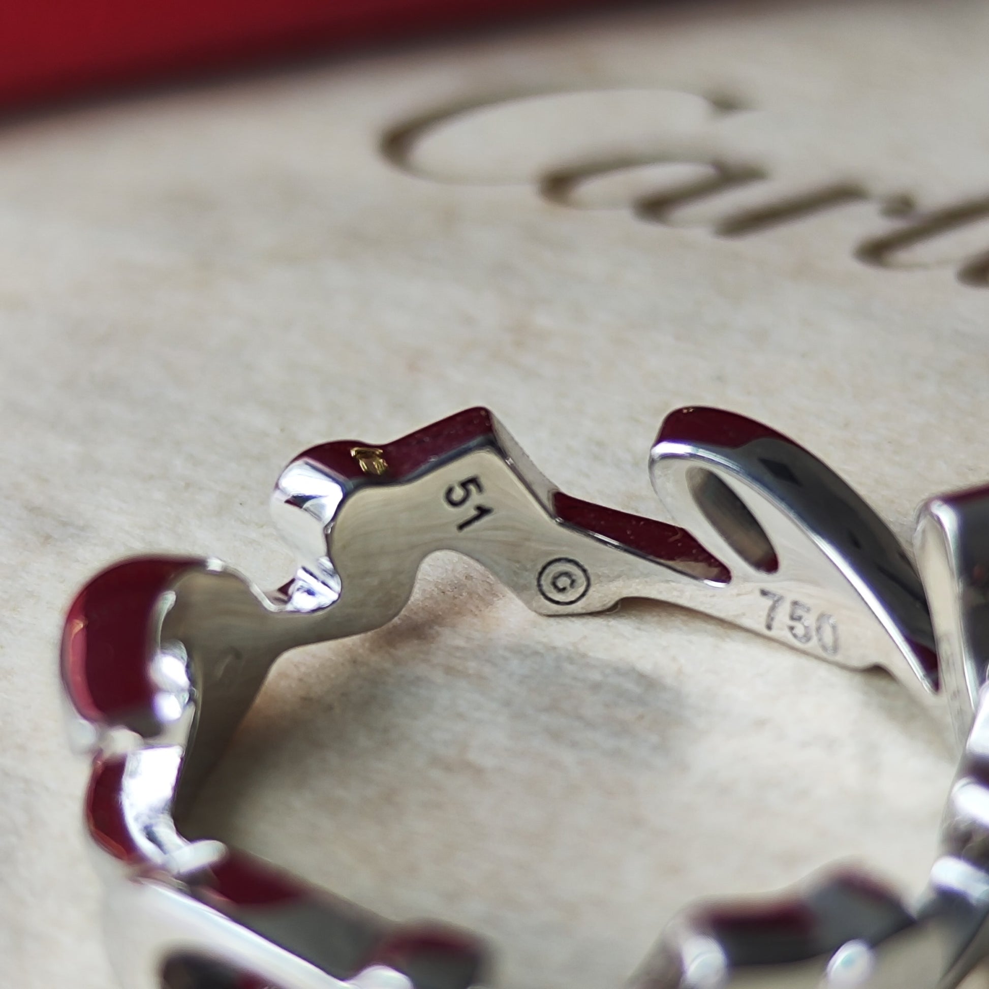 Cartier カルティエ シグネチャーリング 18金WG 51