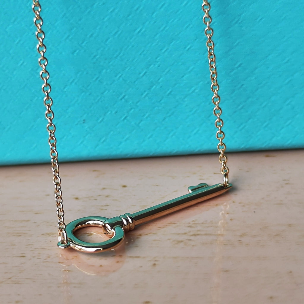 TIFFANY &Co ティファニー オーバルキーネックレス 18金PG
